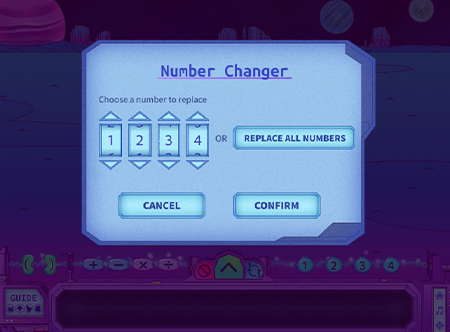Agrinautica screenshot showing number changer
