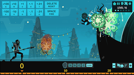 Gate screenshot of the player matching the number of the  monster to defeat it.