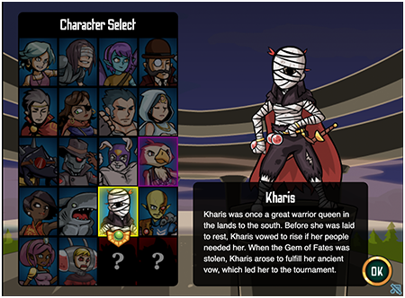 Ratio Rumble screenshot of the 18 different characters that can be selected
